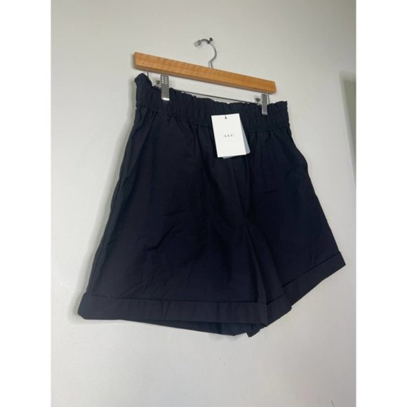 A.L.C Kaleb Pull On High Rise Fixed Cuff Shorts Women's Black Size: Large NWT - Picture 4 of 8